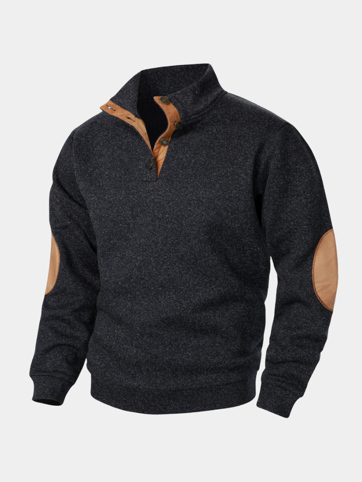 LAURENT MONACO | BUTTONED KNIT PULLOVER FOR MEN