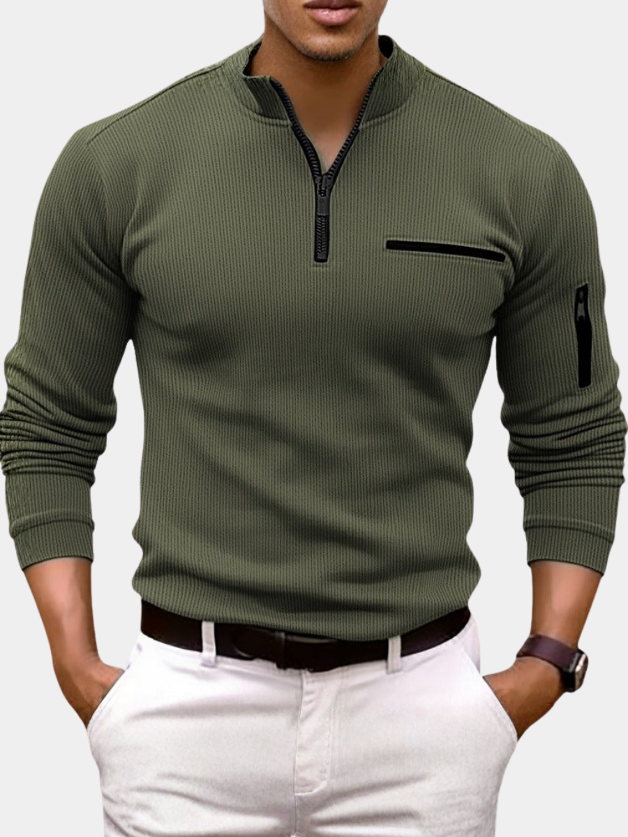 ELENA HARPER™  |  ZIP COLLAR SHIRT FOR MEN