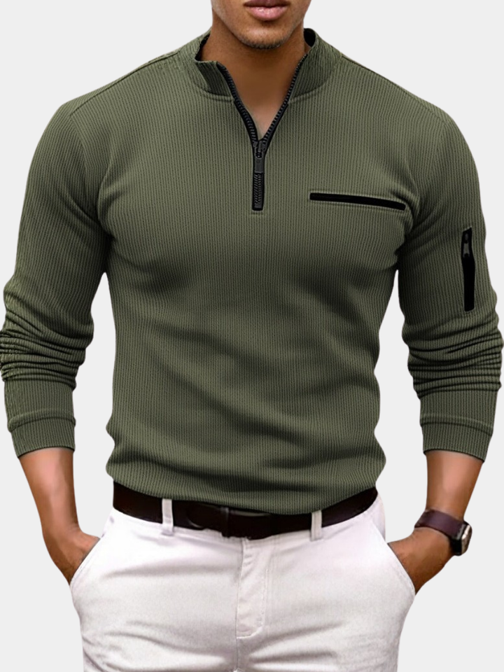 ELENA HARPER™  |  ZIP COLLAR SHIRT FOR MEN