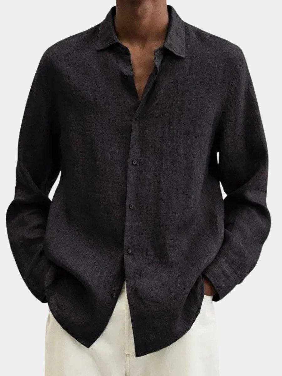 ELENA HARPER™  |  LINEN BUTTON-UP SHIRT FOR MEN