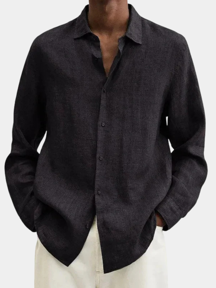 ELENA HARPER™  |  LINEN BUTTON-UP SHIRT FOR MEN