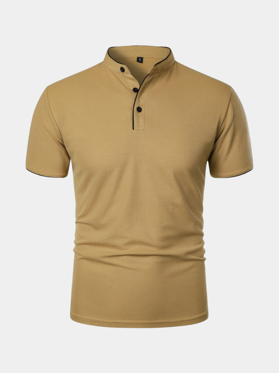 LAURENT MONACO | COLLARLESS POLO FOR MEN