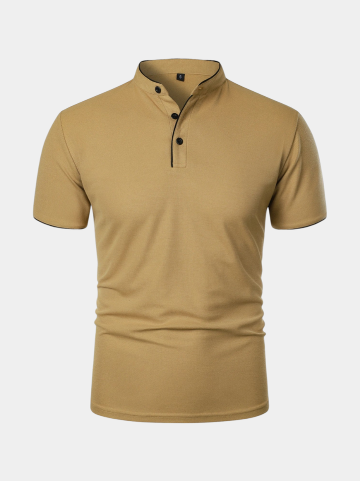 LAURENT MONACO | COLLARLESS POLO FOR MEN