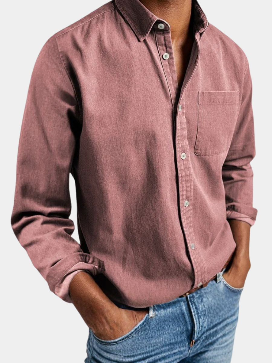 Antique Cotton Shirt for Men - Elena Harper