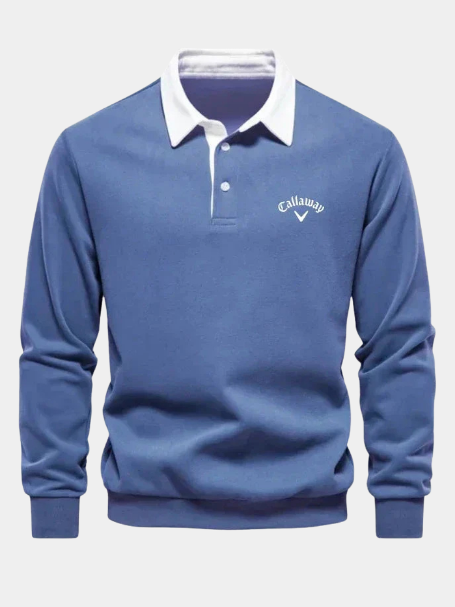 LAURENT MONACO | POLO SWEATER WITH REFINED CONTRASTS