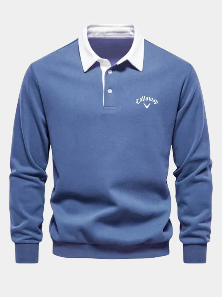 LAURENT MONACO | POLO SWEATER WITH REFINED CONTRASTS