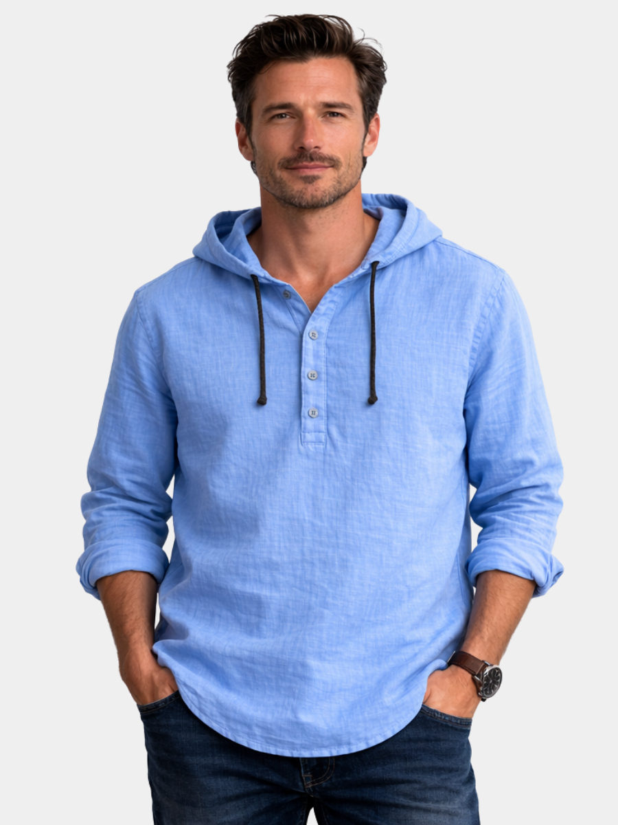 ELENA HARPER™  |  LINEN HOODIE FOR MEN