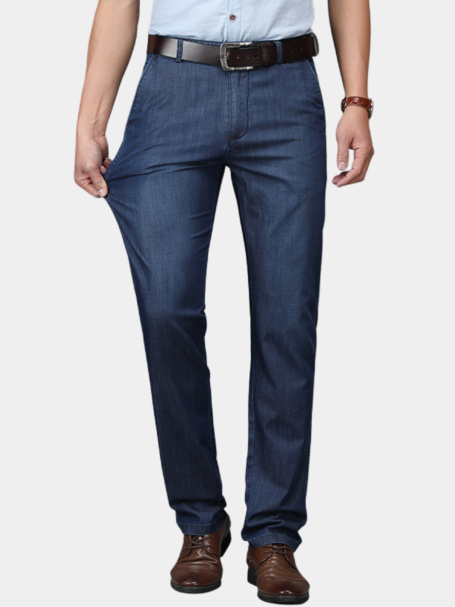 CLASSIC FIT STRETCH DENIM JEANS FOR MEN