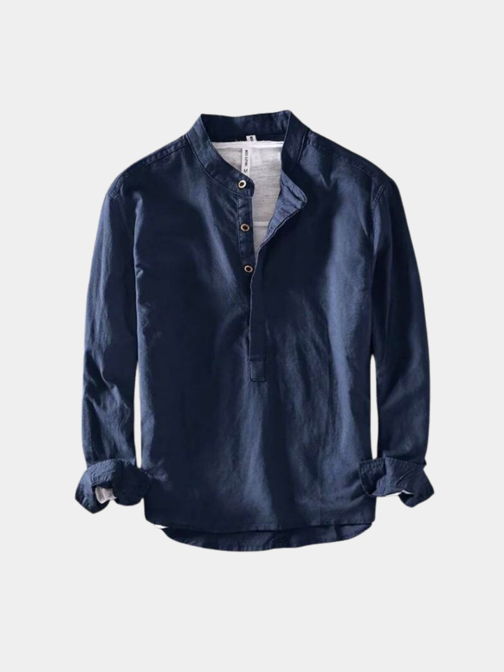 ELENA HARPER™  |  MINIMALIST LINEN SHIRT FOR MEN