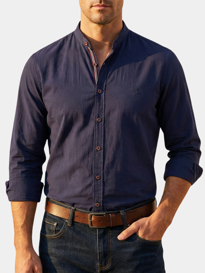 ELENA HARPER™  |  ELEGANT MAO COLLAR SHIRT FOR MEN