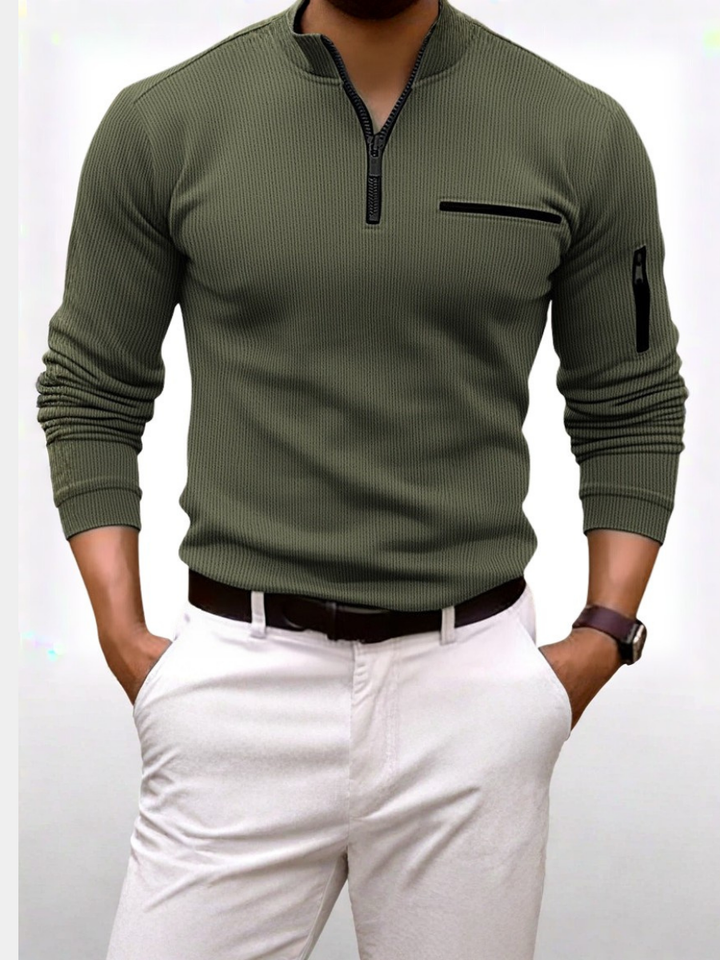 ELENA HARPER™  |  ZIP COLLAR SHIRT FOR MEN