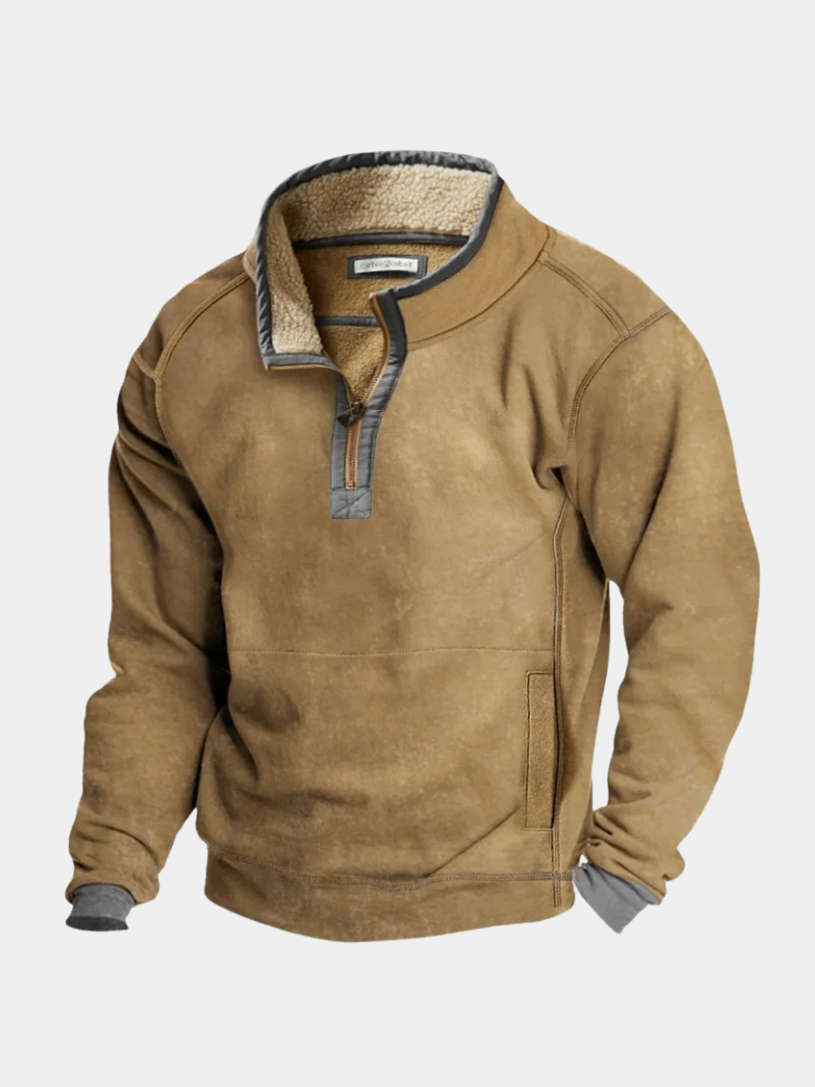 LAURENT MONACO | COSY WINTER ZIPPER PULLOVER FOR MEN