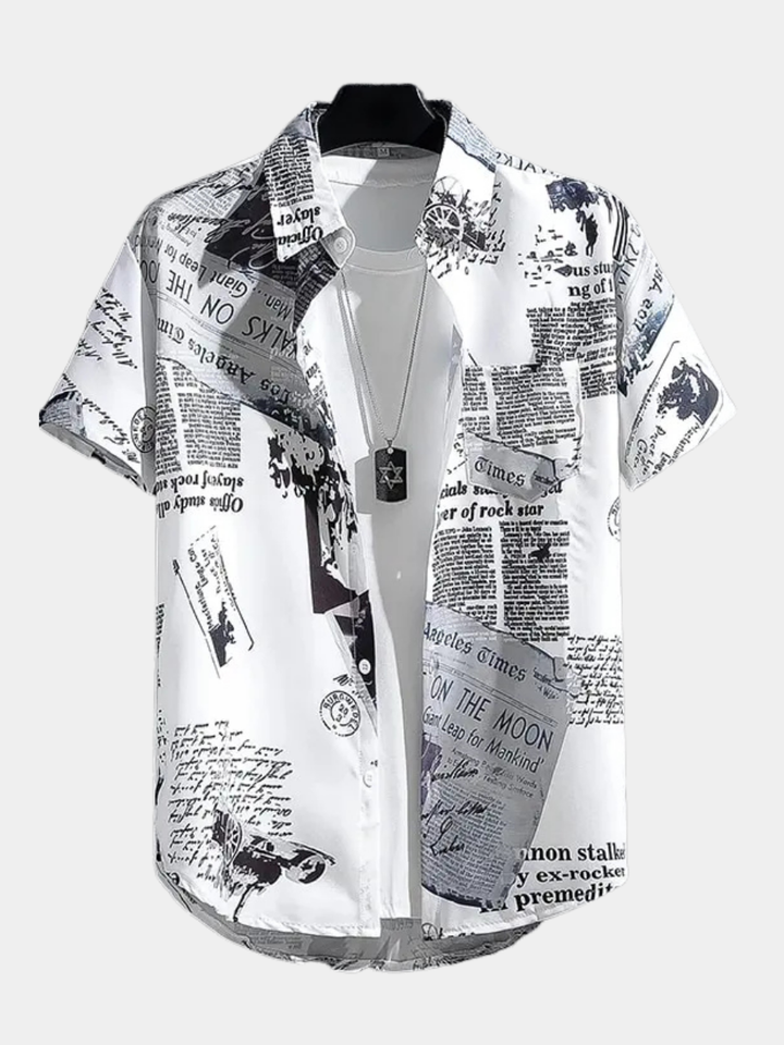 Classic Printed Shirt for Men - Elena Harper