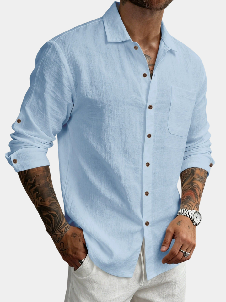 ELENA HARPER™  |  TEXTURED COTTON SHIRT FOR MEN