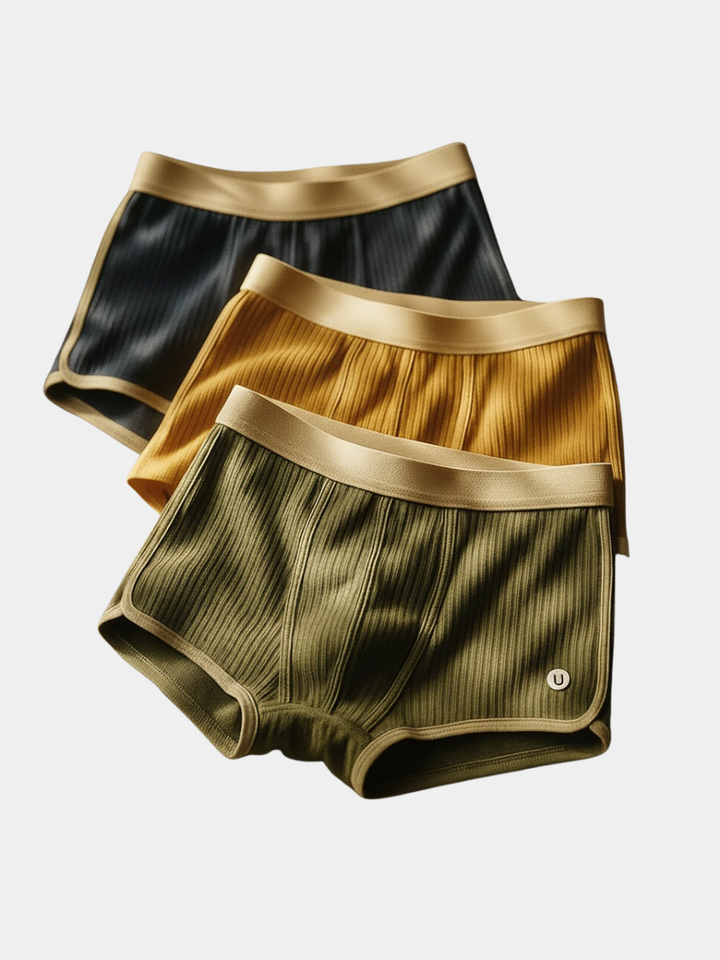 LAURENT MONACO ORGANIC COTTON BOXERS FOR MEN (set of 3) - Elena Harper
