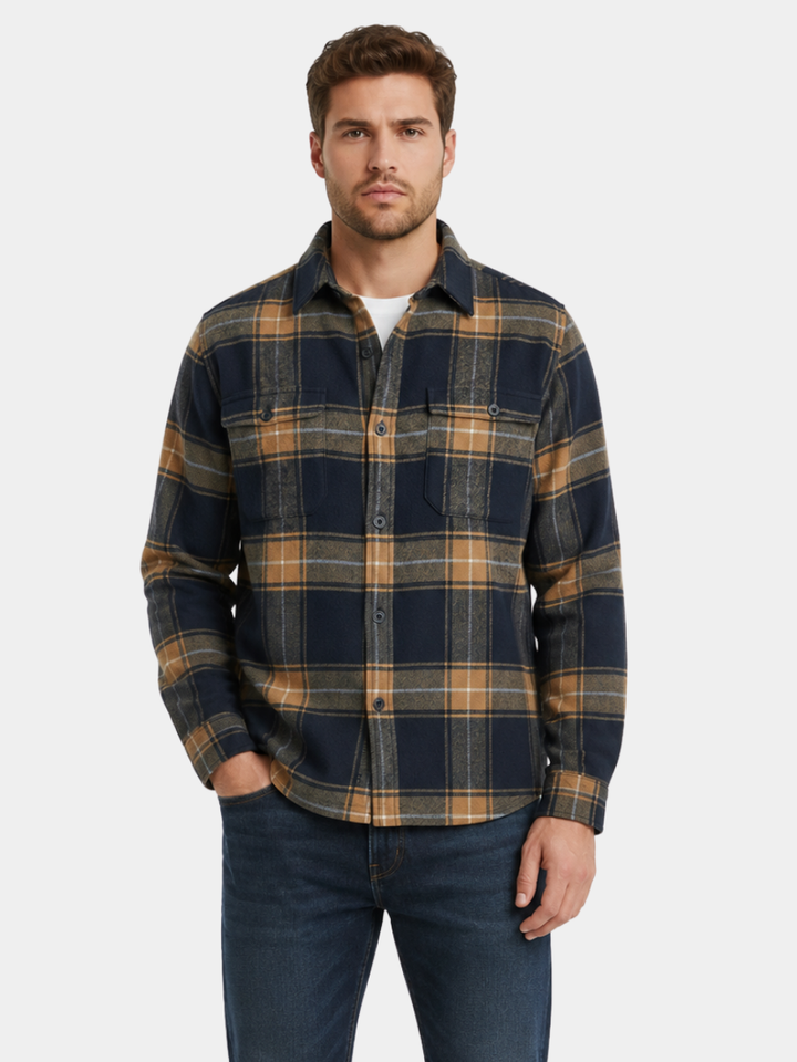 ELENA HARPER™  |  COSY FLANNEL CHECK SHIRT FOR MEN