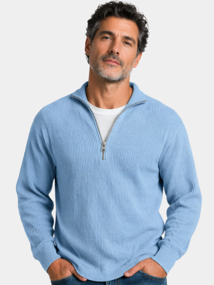 LAURENT MONACO | MEN'S ZIP KNIT PULLOVER