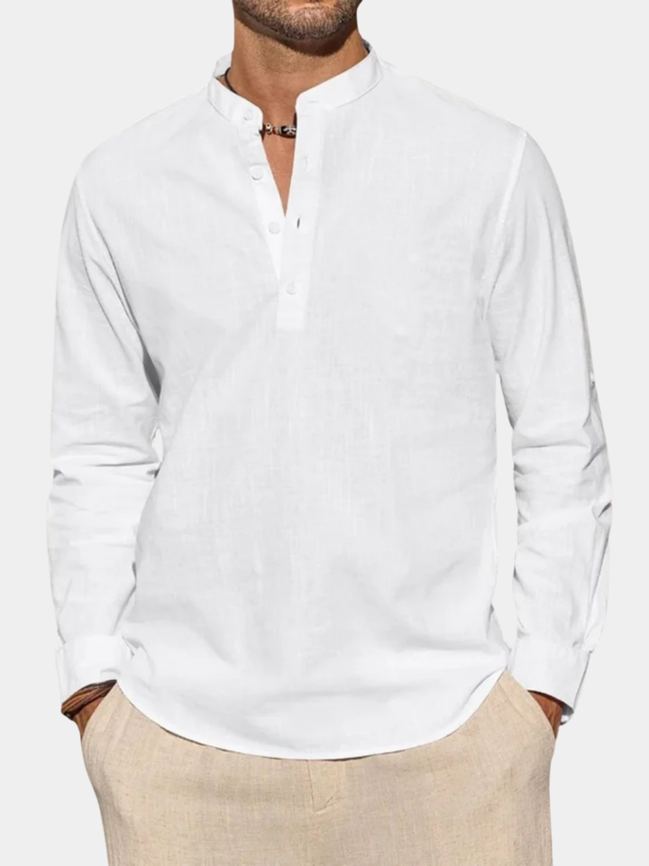 ELENA HARPER™  |  COTTON HENLEY SHIRT FOR MEN