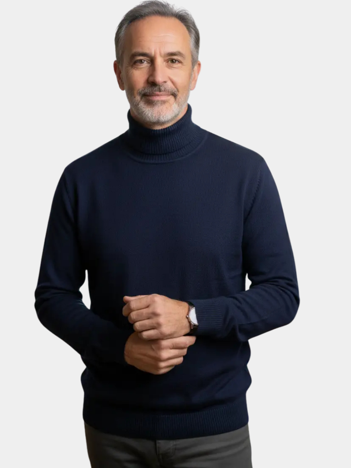 LAURENT MONACO | MEN'S ROLL NECK KNIT SWEATER