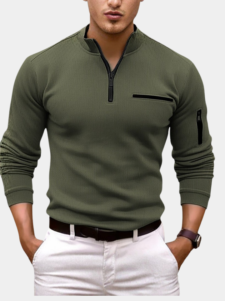 ELENA HARPER™  |  LONG SLEEVE SHIRT WITH ZIP