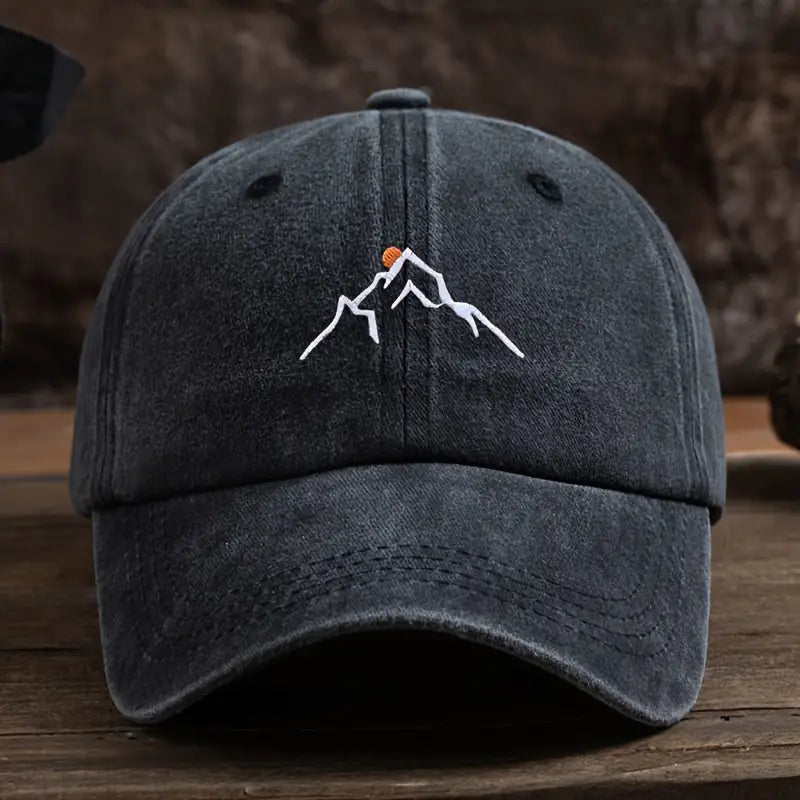 Ermil Embroidered Baseball Cap with Mountain Peak - Elena Harper