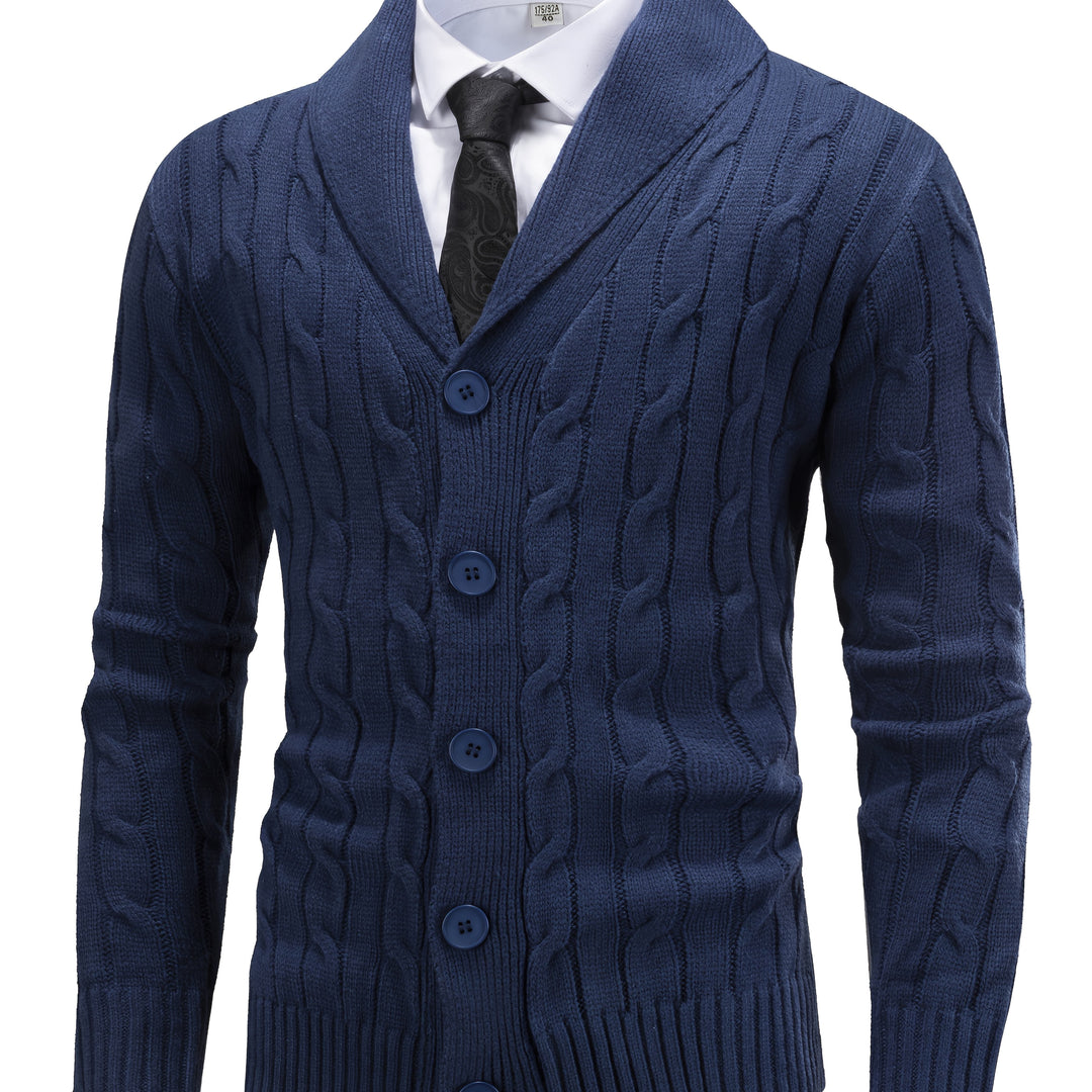 Walter | Shawl Collar Cable Knit Cardigan