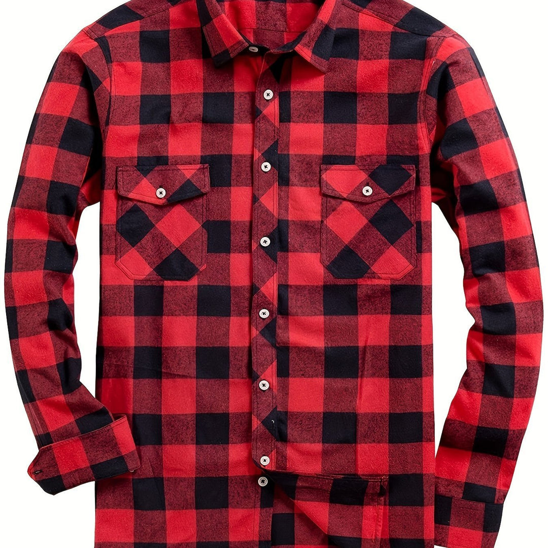 Marius | Classic and Versatile Men's Flannel Shirt in Lumberjack Style
