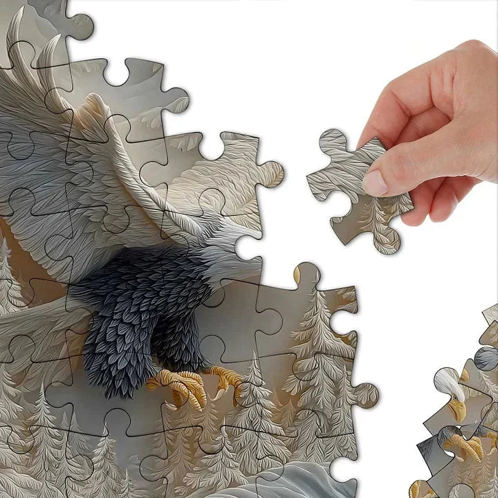 TalonCraft – Carved Eagle Puzzle for Home Decor