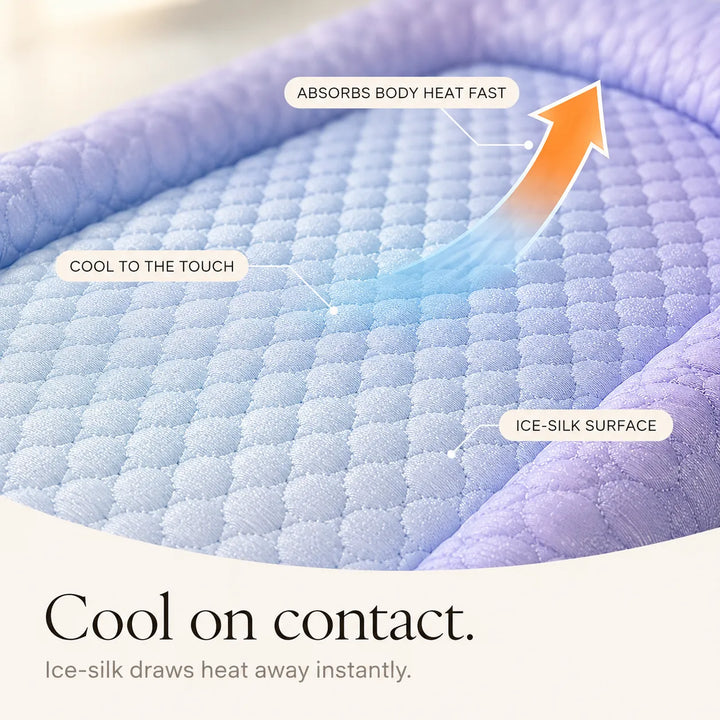 Coolaby Ice Silk-look Pet Cooling Mat for Dogs and Cats, Padded Non-Slip Summer Bed - Elena Harper