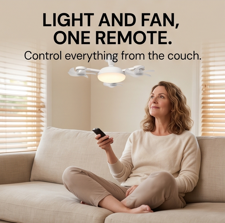 Aerolux 4-Fan LED Ceiling Light for Hot Rooms - Elena Harper