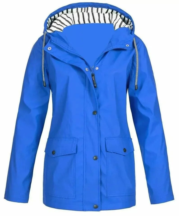Women's Waterproof Hooded Jacket with Practical Pockets