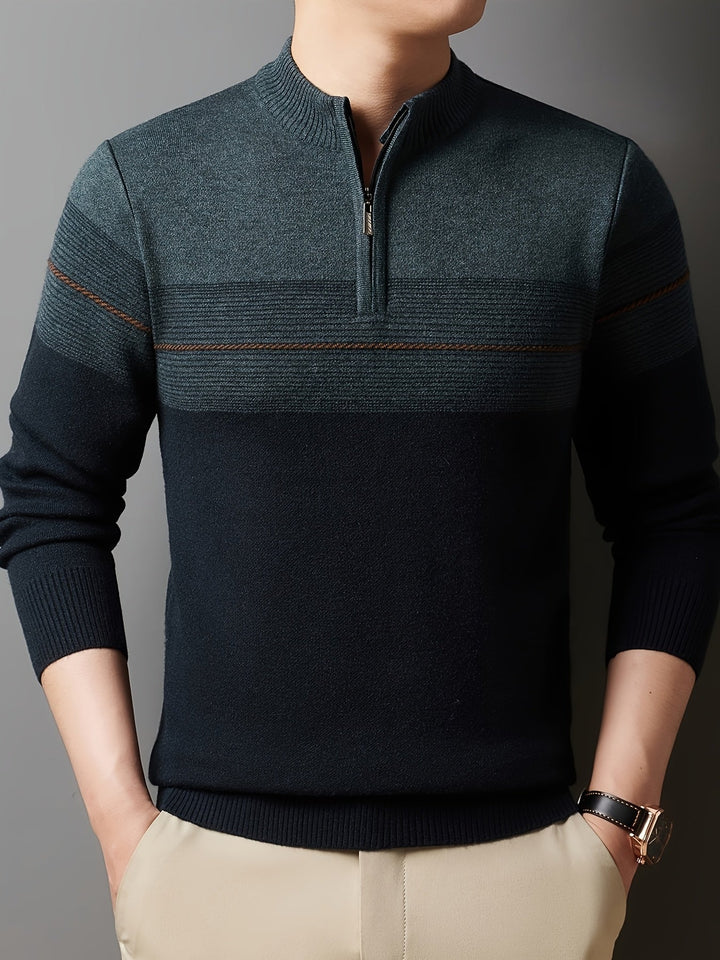 Barrett | Men's Refined Quarter-Zip Sweater with Fine Knit Face