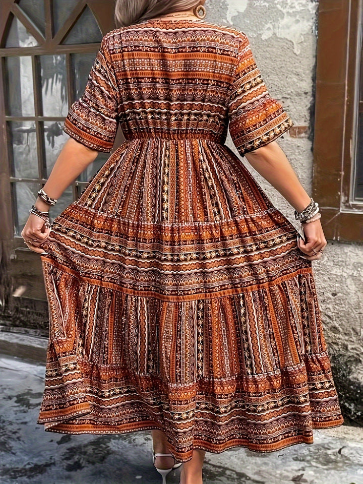 Marina Ethnic Flowy Dress - Elena Harper
