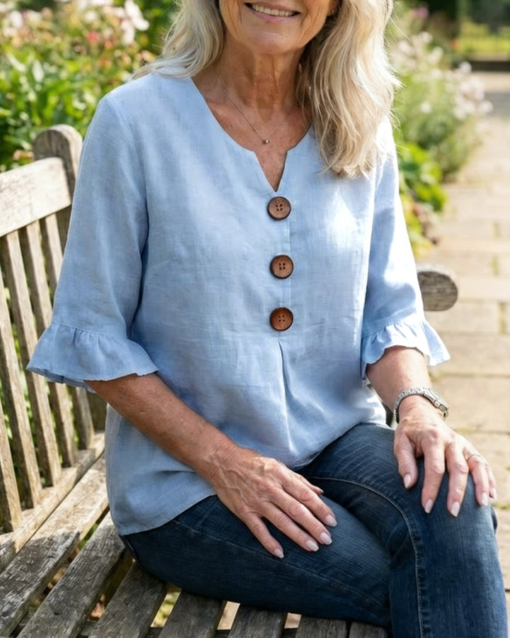 Amelie™ | Belly-Camouflaging Blouse with Buttons