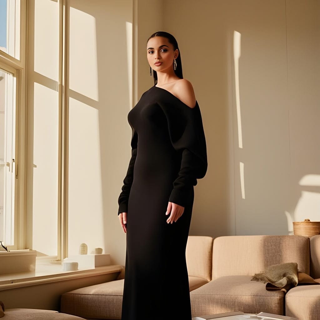 Dropped Shoulder Sweatshirt Dress