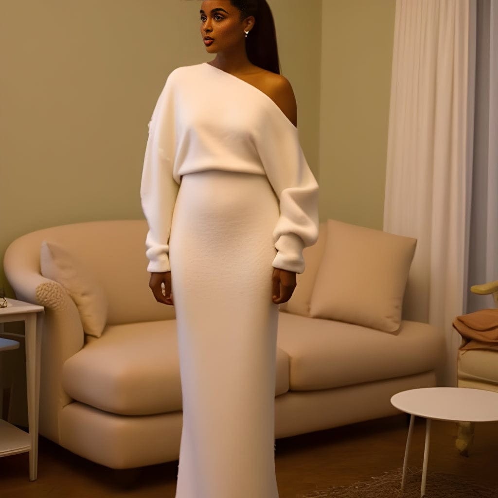 Dropped Shoulder Sweatshirt Dress