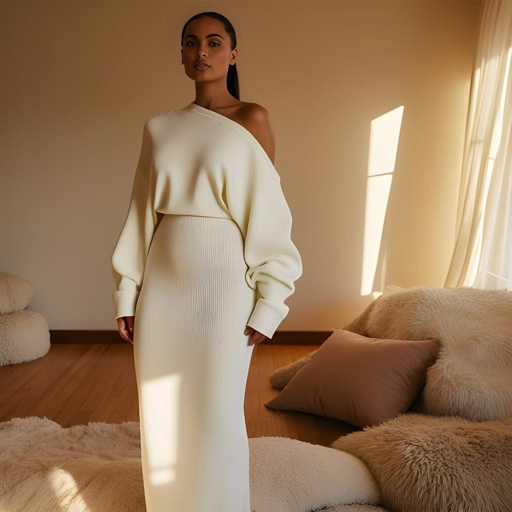 Dropped Shoulder Sweatshirt Dress