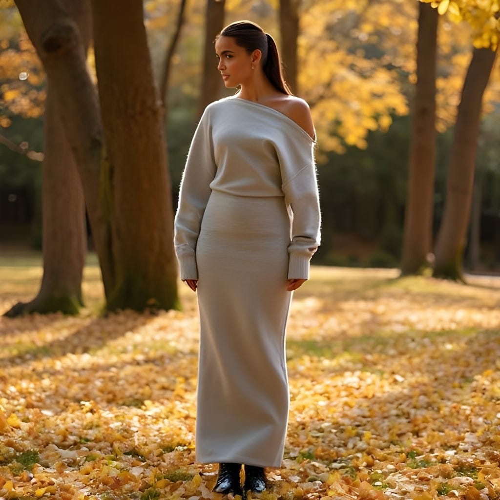 Dropped Shoulder Sweatshirt Dress