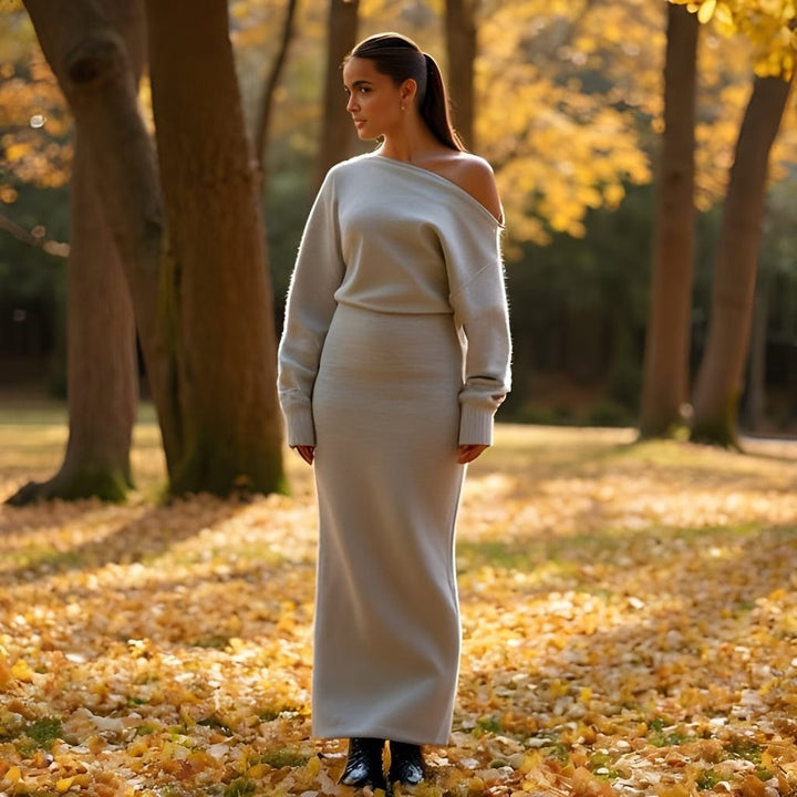 Dropped Shoulder Sweatshirt Dress