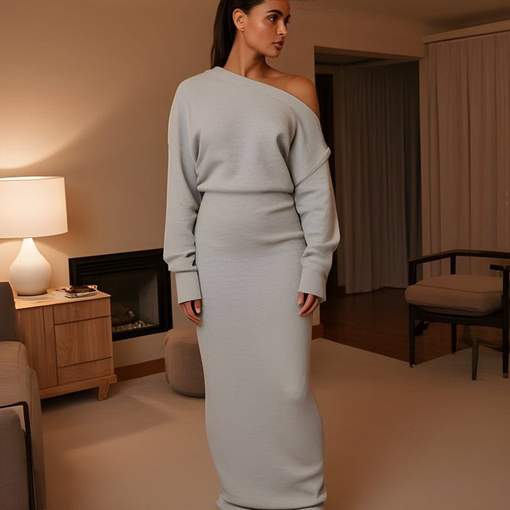 Dropped Shoulder Sweatshirt Dress