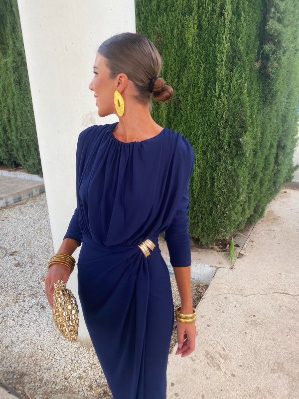Almodovar Dress Navy Blue