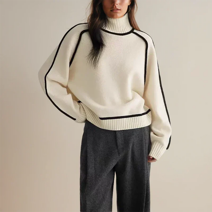 Faylin Modern Turtleneck Sweater with Refined Detailing for Women - Elena Harper