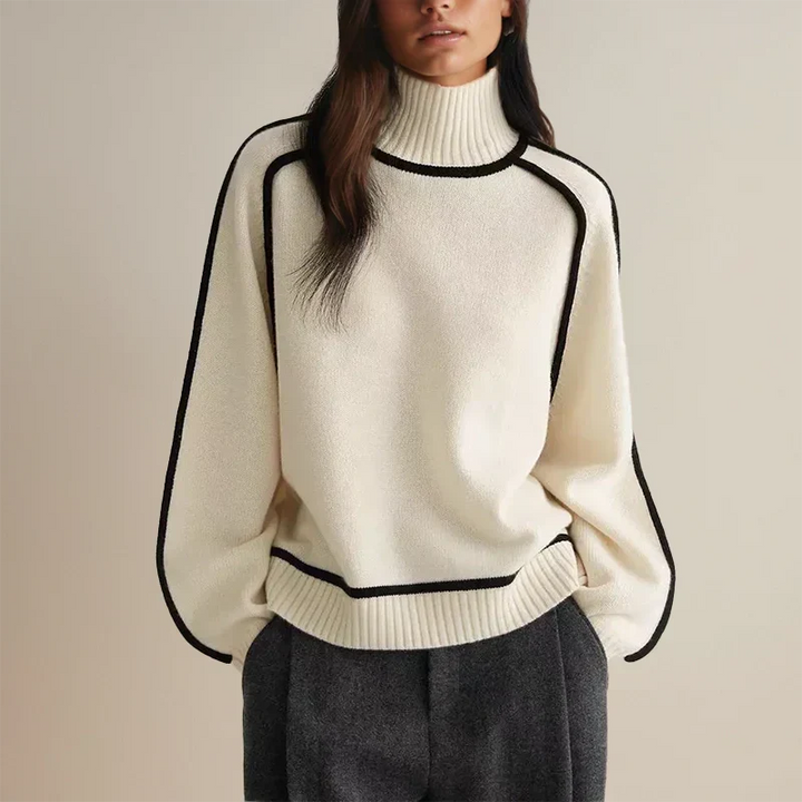 Faylin Modern Turtleneck Sweater with Refined Detailing for Women - Elena Harper