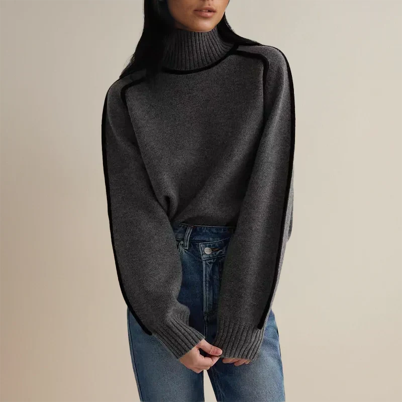 Faylin Modern Turtleneck Sweater with Refined Detailing for Women - Elena Harper