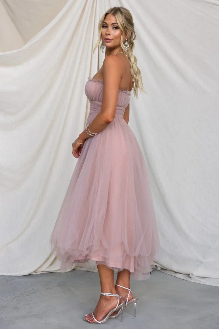 Women's Elegant Strapless Maxi Dress for Special Occasions