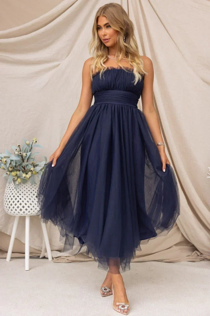 Women's Elegant Strapless Maxi Dress for Special Occasions
