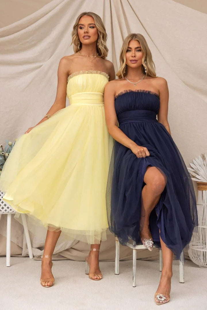 Women's Elegant Strapless Maxi Dress for Special Occasions