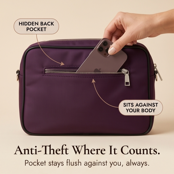 Carryella Multi-Pocket Shoulder Bag with Anti-Theft Design - Elena Harper
