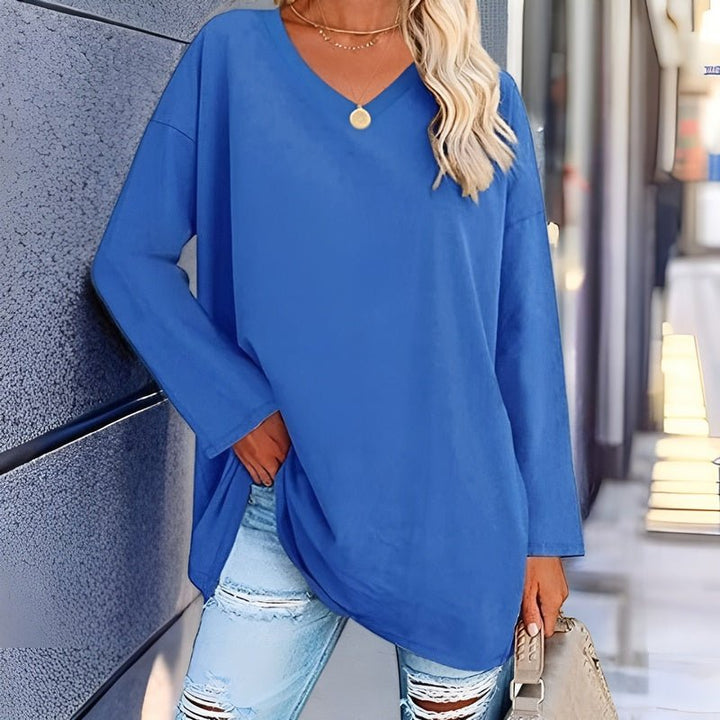 Dalina - Long Sleeve Sweater with V-Neck