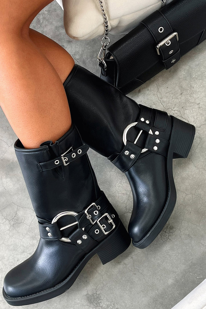 Women's Black Short Boots